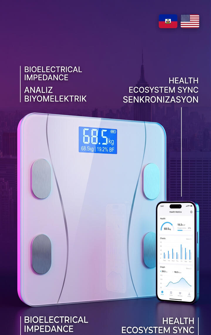 Pèz Mas Grès Entèlijan ak Bluetooth – Analizè Konpozisyon Kò